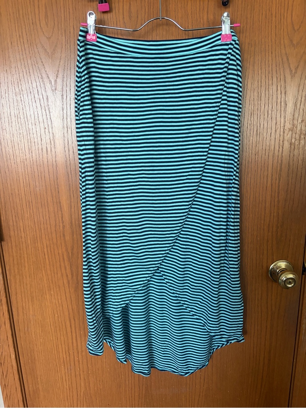 Gap Striped Hi-Lo Midi Skirt